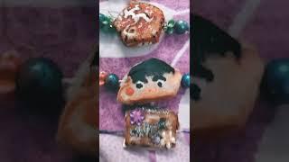 DIY  Rakhi and my new stationery |Gyanvi & Prithvi •