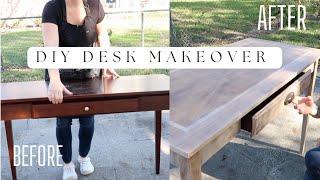 DIY makeover !  Free Desk transformation ! Trash to treasure .