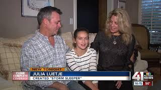 Local girl creates 'storm sleeper' pillow