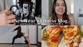 New Year's Eve | Fitness Vlog | yoga, post workout meals, healthy habits & more