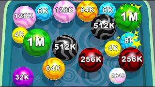 Merge Pool 2048 : Merge Ball 2048 - Level Up balls & ASMR GAMEPLAY ( Ball Merge Infinity , 2 M )