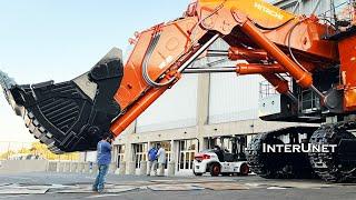 Hitachi EX5600-7E Electric Mining Excavator Moving Out of MINExpo