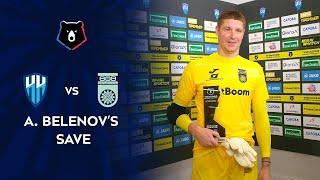 Aleksandr Belenov's Save in the Game Against N.Novgorod