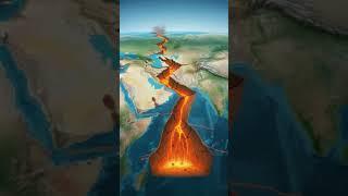 Oceanic plate between Arabian and Eurasian continental plates breaking away #Geology #platetectonic