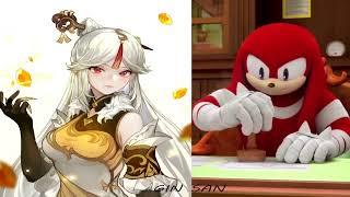 Knuckles Rates Genshin Impact Girls