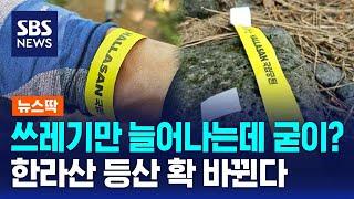 쓰레기만 늘어나는데 굳이?…한라산 등산 확 바뀐다 / SBS / 뉴스딱