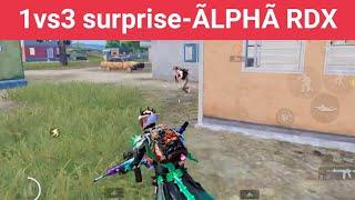 alpha rdx pochinki1vs3 surprise in bgmi