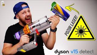  Laserový Dyson V15 Detect Absolute Unboxing: Nejvýkonnější Sci-Fi vysavač! [4K]