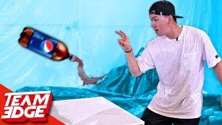 SODA Bottle Flip Challenge!!