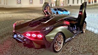 Lamborghini Sian FKP 37 Hypercar in Milan at Night | Start Up Sounds & Loading Into a Truck