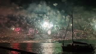 Madeira Funchal Feuerwerk 01.01.2025 Fireworks full length 4k Mein Schiff 5 und 7 Flottentreffen