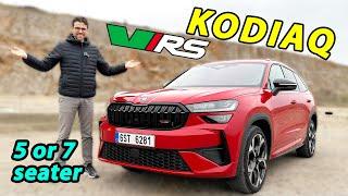 Space + fun? All-new Skoda Kodiaq vRS driving REVIEW 5 vs 7 seater 2025