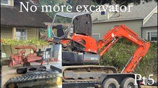 Tearing apart a running excavator to build a tracked chipper.