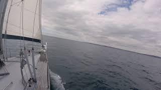 Clemency sailing to Fowey in Cornwall