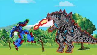 Transformer Thomas VS Godzilla The Robot | Sodor MEME Animation