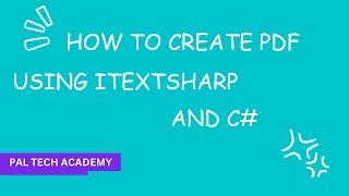 How to create pdf with iTextSharp | table design, embed image, header, footer with iTextSharp in c#