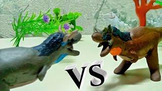 Sarcophaganax vs Therosaurus ( The battle of two kings of Subterramundus ) / Claymotion fight's