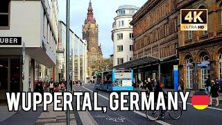 Wuppertal City Germany/Tour in Wuppertal Innenstadt  in Deutschland 4k