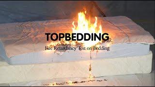 Fire test when using regular mattresses and flameproof mattress waterproof covers (electric mat)