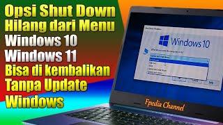 How to remove update and restart option remove update and shutdown option