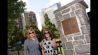 Crossdressers Nora Simone and Cristy Garcia Gallivanting at Centennial Olympic Park in Atlanta, GA