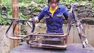 修复报废的电动车，骨架都锈断了Repairing the scrapped electric car, the skeleton is rusted and broken | 林果儿