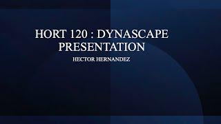 DynaSCAPE presentation