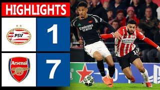 HIGHLIGHT (1-7) | PSV Eindhoven vs Arsenal | Uefa Champions League 2024/25 | Ucl Live Stream