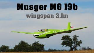 Musger MG 19b | 3,1m RC větroň | 4K | Aerovleky Rokytnice 2023