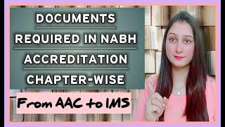 Documents required for NABH – Accreditation standards for Hospital and Healthcare providers