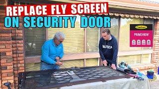 How to Re-Mesh Fly Screen on a Security Door! Using Cyclone Primeview S/S Mesh BAL29!