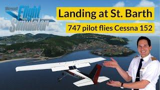 Boeing 747 PILOT flies traffic pattern with CESSNA 152! Including CHECKLISTS by CAPTAIN JOE