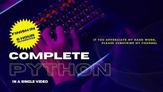 Complete Python for Data Science in 6 hours.