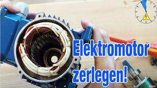 Zerlegen Drehstrommotor auseinanderbauen Elektromotor Asynchronmotor