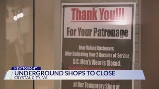 Crystal City Shops underground mall closing in Arlington