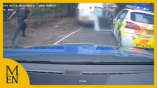 Dash cam shows moment 'dangerous' driver caught by cops