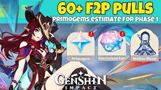 BIG NEWS FOR F2P PLAYERS!! 52+ FREE PULLS IN THE FIRST PHASE + FREE 4 STAR WEAPON - Genshin Impact