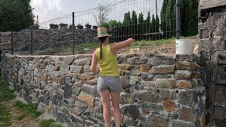 I Installed the FANCE, Finish STONE WALL and Done the Topping