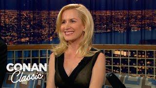 Angela Kinsey Interned For Max Weinberg | Late Night with Conan O’Brien