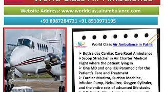 World Class Air Ambulance in Patna - Well-ICU Adopted Medical Setup for Patients