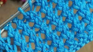 Single Row two-needle knitting model tutorial  Baby Single Row two-needle knitting pattern tutorial