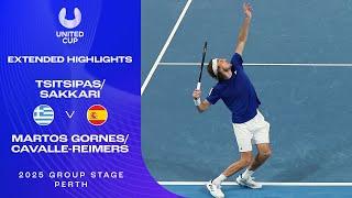 Sakkari/Tsitsipas v Cavalle-Reimers/Martos Gornes Extended Highlights | United Cup 2025 Group C