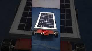 Solar powered robot with two wheel drive and ultrasonic obstacle detection