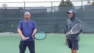 COACH ANDREW GU SHOWS ME THE SABER TECHNIQUE MADE FAMOUS BY FEDERER