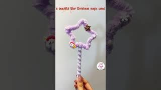 a beautiful Star Christmas magic wand. easy & fun DIY #pipecleanercrafts #christmasdiy #diy