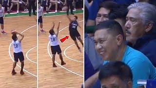 Mayor Jose can't stop Laughing after James Yap trademark fadeaway 3!