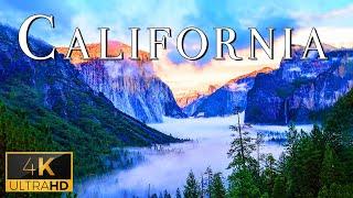 FLYING OVER CALIFORNIA (4K UHD) - Soft Music & Wonderful Natural Film For Relaxation, Lounge Music