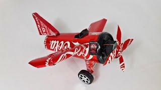 How to Make a plane from Coca Cola cans - plane toy DIY - home made toy