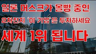 [상한가] 일론 머스크가 몰빵 중인 2차전지 '이 기업'은 투자하세요 세계 1위 됩니다![2차전지관련주, 에코프로비엠, 주식전망, 엘앤에프, 포스코홀딩스, 12월주식전망]