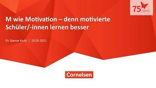 Webinar 03/21 | DaF | Online-Konferenz: M wie Motivation – motivierte Schüler/-innen lernen besser